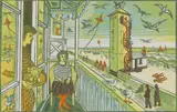 Richard Bawden, Untitled, Aldeburgh' linocut in colours