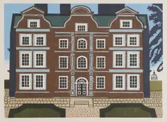 Untitled by Edward Bawden, from a linocut published by Curwen Gallery, sold Apr 2023