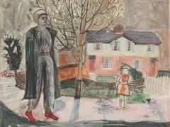 Untitled by Edward Bawden, pen and ink and watercolour 44 x 57cm Provenance: Bonhams, sold Apr 2023