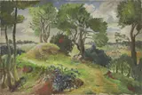 Benton End School, Untitled, a vase in a window oil on canvas 50.5 x 76.5cm