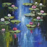 Antonio Villalba, Untitled, oil on canvas 79.5 x 79.5cm