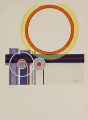 František Kupka, Untitled, 1871-1957) 'Le Disque Blanc' lithograph in colours
