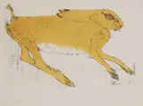 Elisabeth Frink, Untitled, Dame Elisabeth Frink CH RA (1930-1993) 'Hare' lithograph in colours