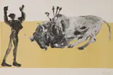 Elisabeth Frink, Untitled, Dame Elisabeth Frink CH RA (1930-1993) 'Corrida Five' lithograph in colours