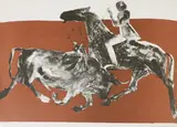 Elisabeth Frink, Untitled, Dame Elisabeth Frink CH RA (1930-1993) 'Rejoneadora I' lithograph in colours