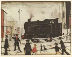 Untitled by L. S. Lowry, in pencil image 46 x 55cm, sold Apr 2023