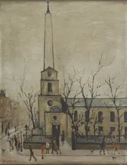 Untitled by L. S. Lowry, London' offset lithograph in colours, sold Apr 2023