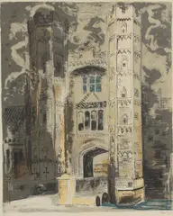 Untitled by John Piper, John Piper CH (1903-1992) 'Oxburgh Hall' (Levinson 266) lithograph in colours, sold Apr 2023