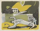 Keith Vaughan, Untitled, Keith Vaughan (1912-1977) 'The Walled Garden' lithograph in colours