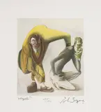 John Byrne, Untitled, John Byrne (b.1940) 'Hiyah!' lithograph in colours