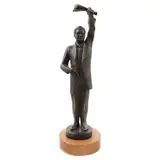 Tiburcio Ortiz, Untitled, Escultura en bronce XLII en base de madera