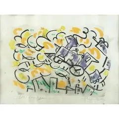 Fernando Leal Audirac, Untitled, 1990, Pastel, gouache y tinta sobre papel
