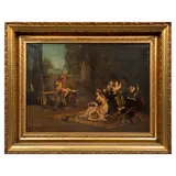 Frans van Bloenien, Escena de bufón, Óleo sobre tela