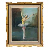 Firma No Identificada, Bailarina, Óleo sobre tela