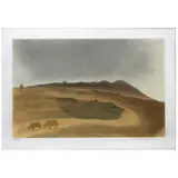 Luis Nishizawa, Paisaje con vacas, 2002, Grabado al aguatinta 45 / 100