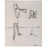 Leonardo Nierman, Untitled, Tinta sobre papel