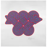 Lance Wyman, W, de la carpeta Abecedario Gráfico, Serigrafía 51 / 150