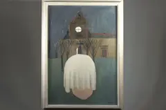 Zdeněk Mlčoch, Grave, 1973, Oil on hardbord