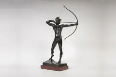 Ernst Moritz Geyger, Archer, 19th century, Bronze, Marble