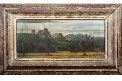 Oldřich Kerhart, Study Painting, 1942, Oil on plywood