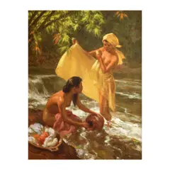 Fernando Amorsolo, Lavanderas, oil on canvas