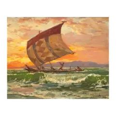 Vinta by Fernando Amorsolo, oil on canvas, sold Feb 2026