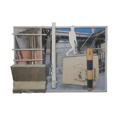 Untitled (Construction) by José John Santos III, hahnemuhle bamboo paper, sold Feb 2026