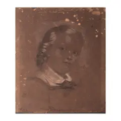 José Rizal, Untiled (La Niña Mestiza), crayon on paper