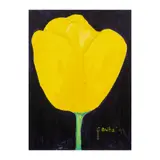 Pacita Abad, Yellow Tulip, oil on canvas