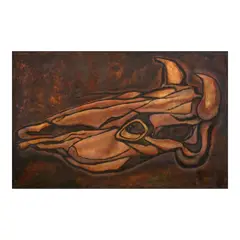 Untitled (Landscape/Still Life) by Arturo Luz, oil on wood, sold Dec 2025