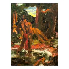Carlos "Botong" V. Francisco, Bugan and Aliguyon, oil on canvas