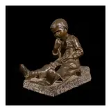 Felix Pardo de Tavera, Cascando Nueces (Cracking Nuts), bronze and granite