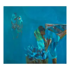 Untitled by Oscar Zalameda, oil on canvas, sold Dec 2025