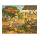Fernando Amorsolo, Barrio Fiesta, oil on canvas
