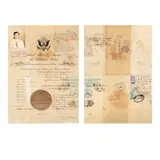 Manuel L. Quezon, Official Passport, verso travel stamps of Quezon's trips