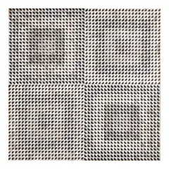 Alan Yongde, Black and White ZZ - 66, collage on canvas