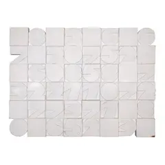 Conrado Mercado, White Digits /4, oil on wood