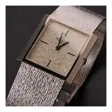The Patek Philippe 3671 & 1, Gondolo collection, Case Material: 18-karat White Gold (Au 750) <br> Case Design: Square