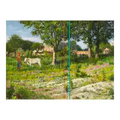 Romulo Galicano, Pastoral Scene along the Shore  
of Cordova, Cebu, oil on canvas