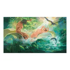 Leonardo Cruz, Si Malakas at Si Maganda, oil on canvas