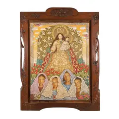 Mario Parial, Nuestra Señora de la Rosa, oil on canvas