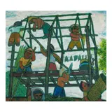 Antonio Austria, Bayanihan, oil on canvas on marine plywood