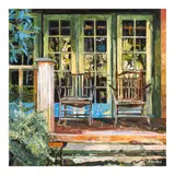 Francesca "Keka" Enriquez, Two Patio Chairs, oil on canvas