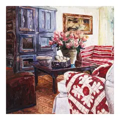Visitor Room by Francesca "Keka" Enriquez, oil on canvas, sold Sep 2025