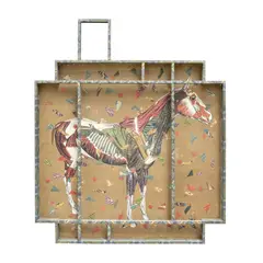 Geraldine Javier, Everything is Tickety-Boo, leaf imprints, fluid acrylics, encaustic, fabric and wood