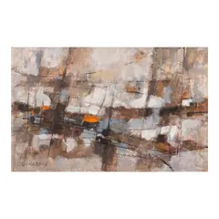 Composition by Oscar Zalameda, mixed media on paper, sold Sep 2025