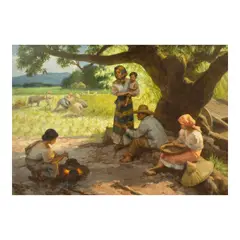 Fernando Amorsolo, Under the Mango Tree, oil on canvas