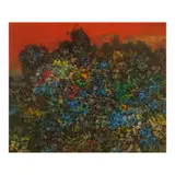 Serenity in Bloom by Juvenal Sansó Garrit, acrylic on canvas, sold Sep 2025