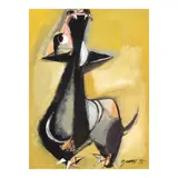 Dog by Ang Kiukok, tempera on paper, sold Sep 2025