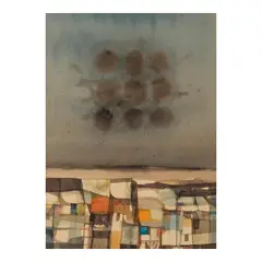 Untitled (Barong-barong) by Mauro Malang Santos, watercolor on paper, sold Sep 2025
